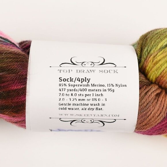 Skein Top Draw Sock Yarn 4Ply Superwash Merino Nylon 437 Yards Color Namaste - Picture 2 of 3